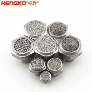 廠家直銷316不銹鋼燒結(jié)消聲器耐高溫降噪，粉末燒結(jié)氣動元件可按需定制
