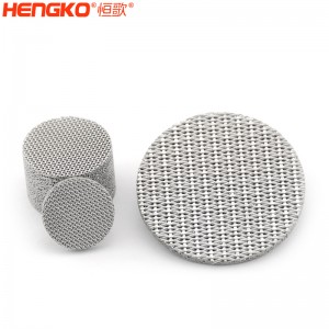 濾芯廠家生產氧氣傳感器不銹鋼燒結防爆網孔隙均勻，多層網燒結濾片隔爆元件