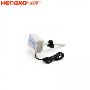 RS485 不銹鋼法蘭探頭 無(wú)顯-HG803-3W8P-08管道式溫濕度變送器廠家